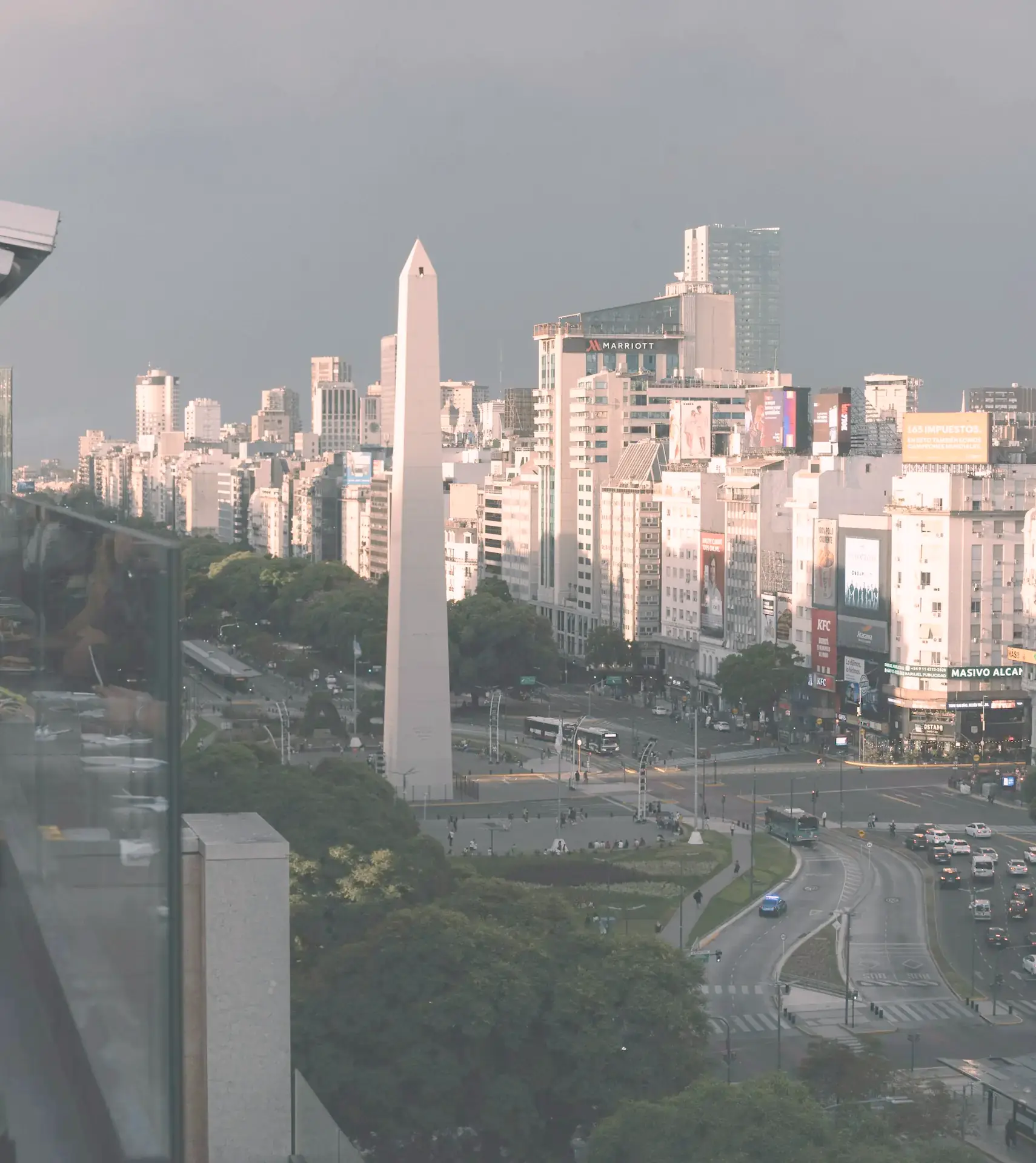 El Obelisco y el centro porteño